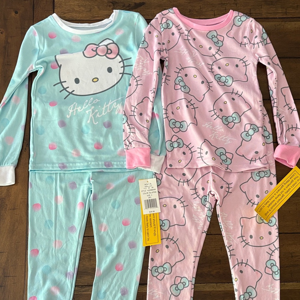 Hello Kitty set of 2 pajamas size 4 new